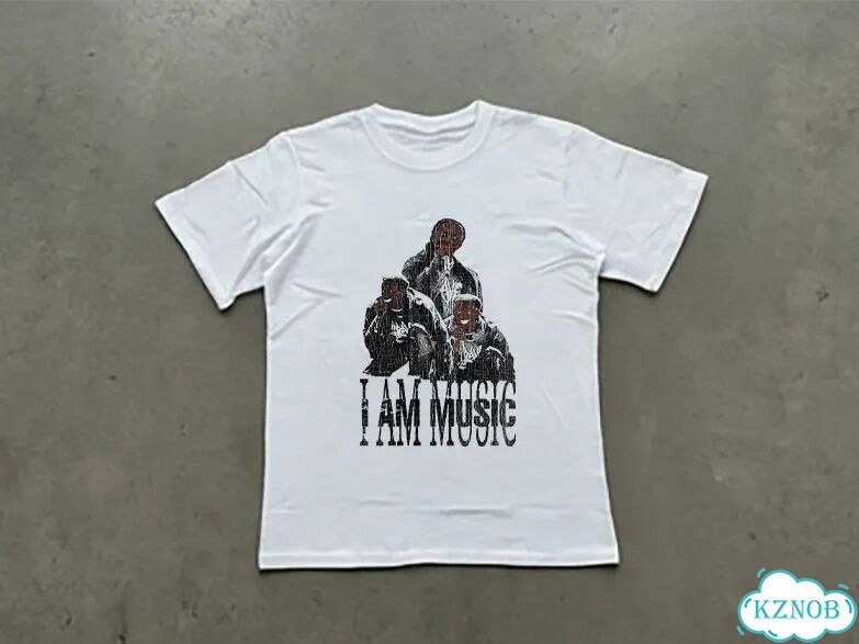 Футболка белая I am music play boy carti DAD0039 streetwear vintage фото 1