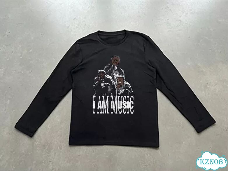 Лонгслив черный I am music play boy carti DAD0038 streetwear vintage фото 1