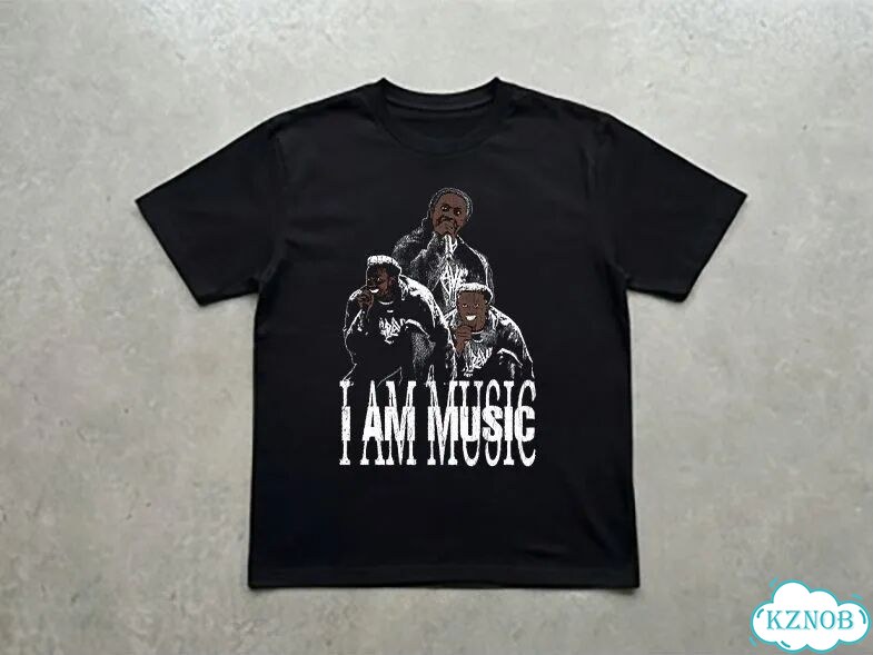 Футболка черная I am music play boy carti DAD0038 streetwear vintage фото 1
