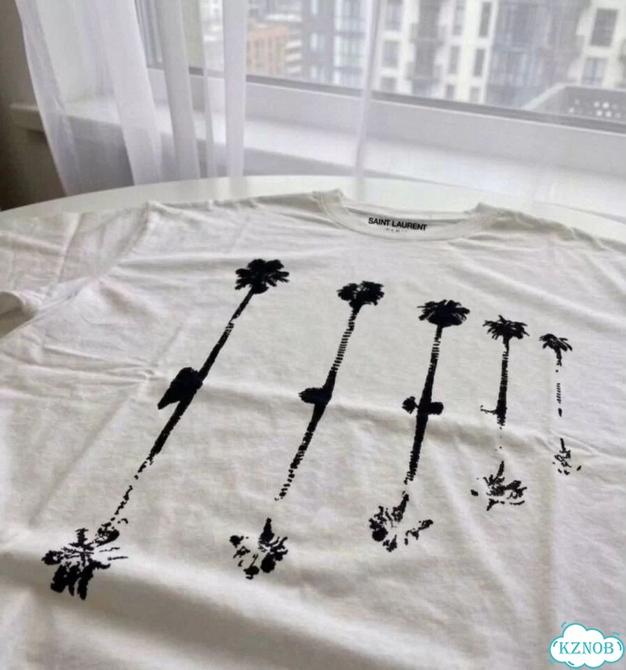 Футболка Saint Laurent Palms white фото 2