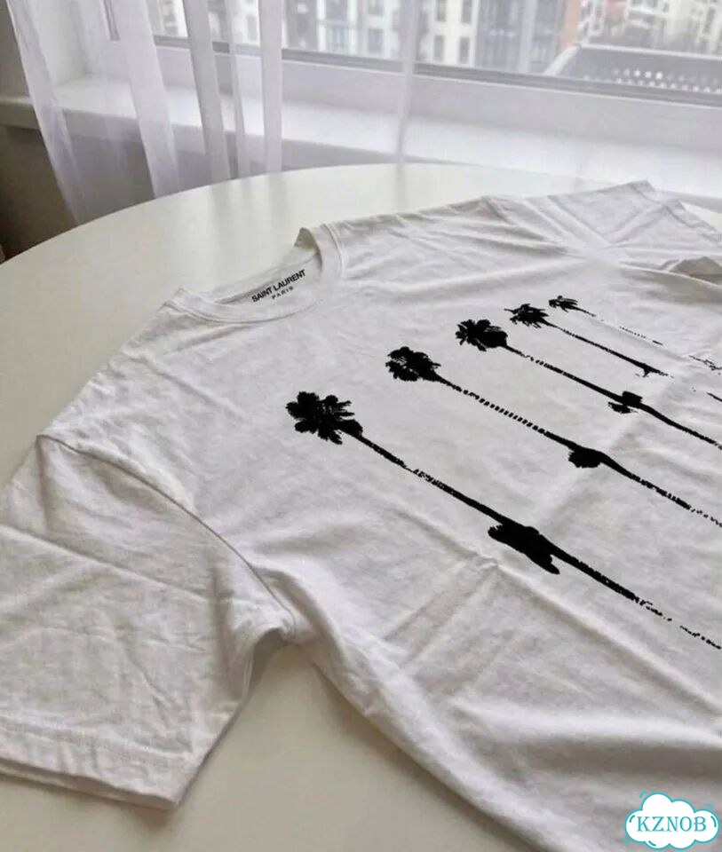 Футболка Saint Laurent Palms white фото 3