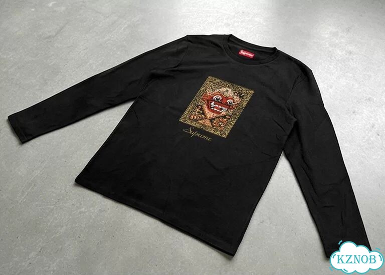 Лонгслив черный Supreme ss21 week 14 Barong Patch DAC0104 streetwear vintage фото 2
