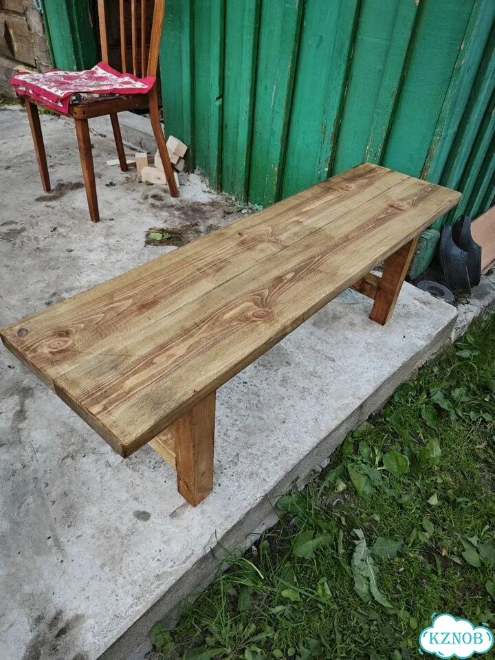 Скамейка деревянная фото 2