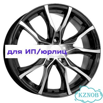 K&K 7,5x17/5x120 ET37 D72,6 Твист-оригинал (кс697М) Алмаз черный фото 1