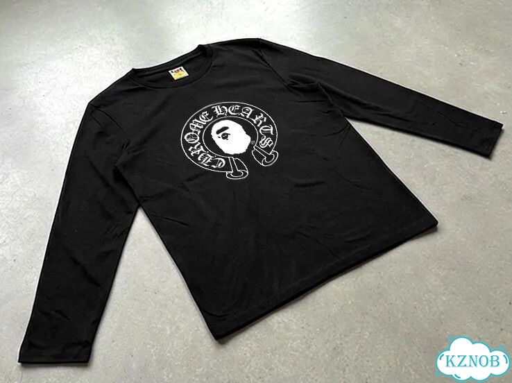 Лонгслив черный Bape and Chrome Hearts DAC0103 opium archive фото 3