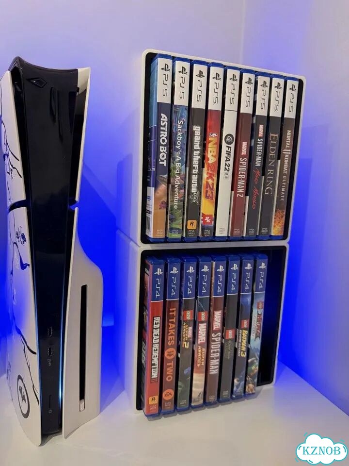 Стильный органайзер для дисков, подставка PS5, PS4 фото 1