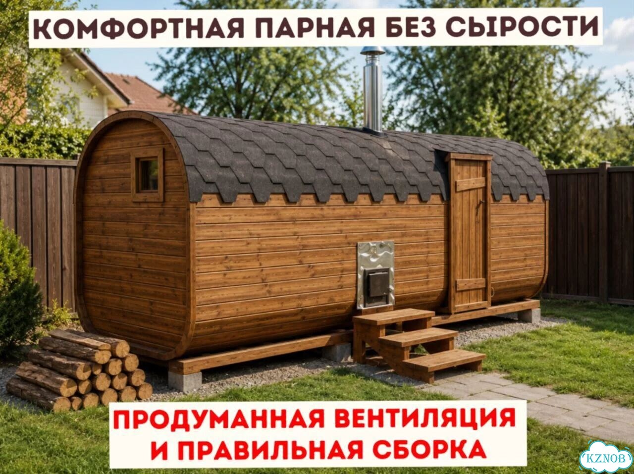 Баня-бочка квадро в наличии фото 3