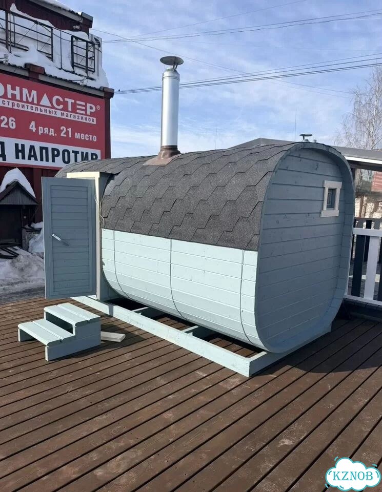 Баня бочка квадро 4 м фото 2