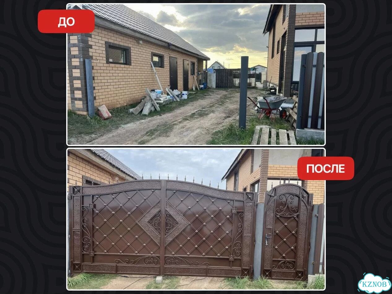 Кованые ворота под ключ фото 10