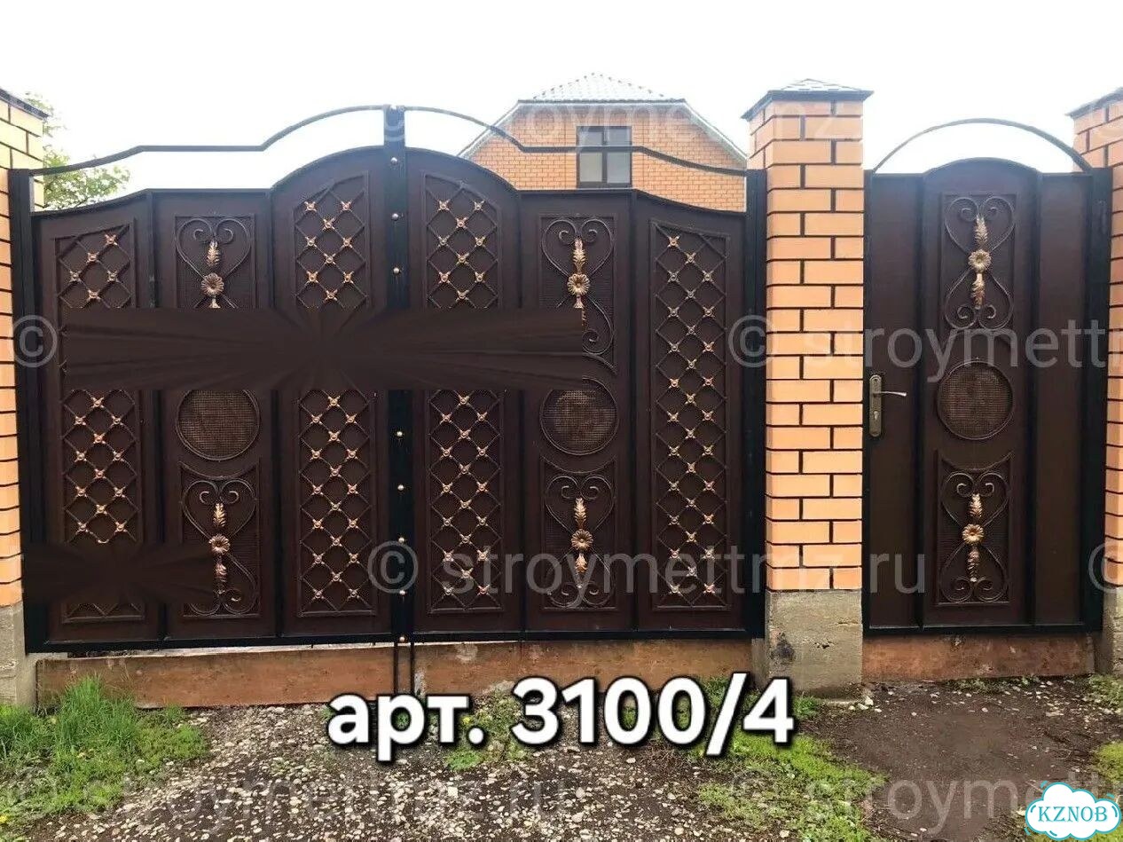 Кованые ворота под ключ фото 6