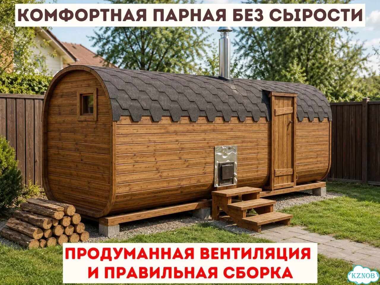 Баня-бочка от производителя фото 3