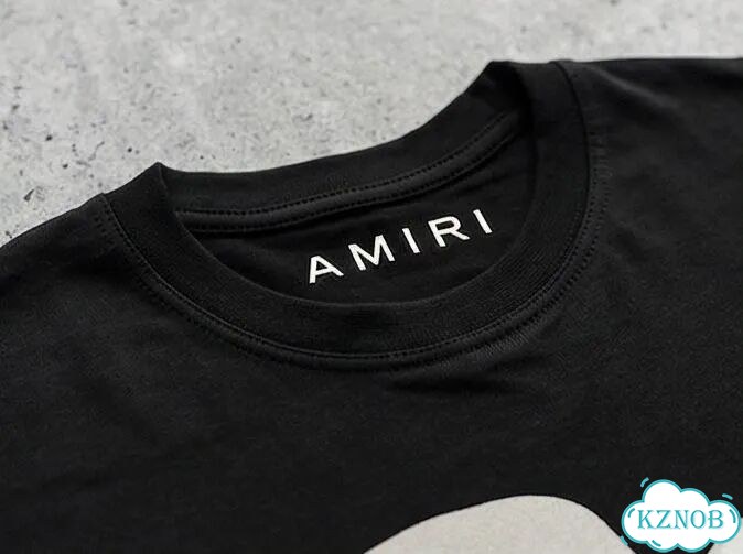 Футболка черная Amiri production DAC0117 luxury archive фото 7
