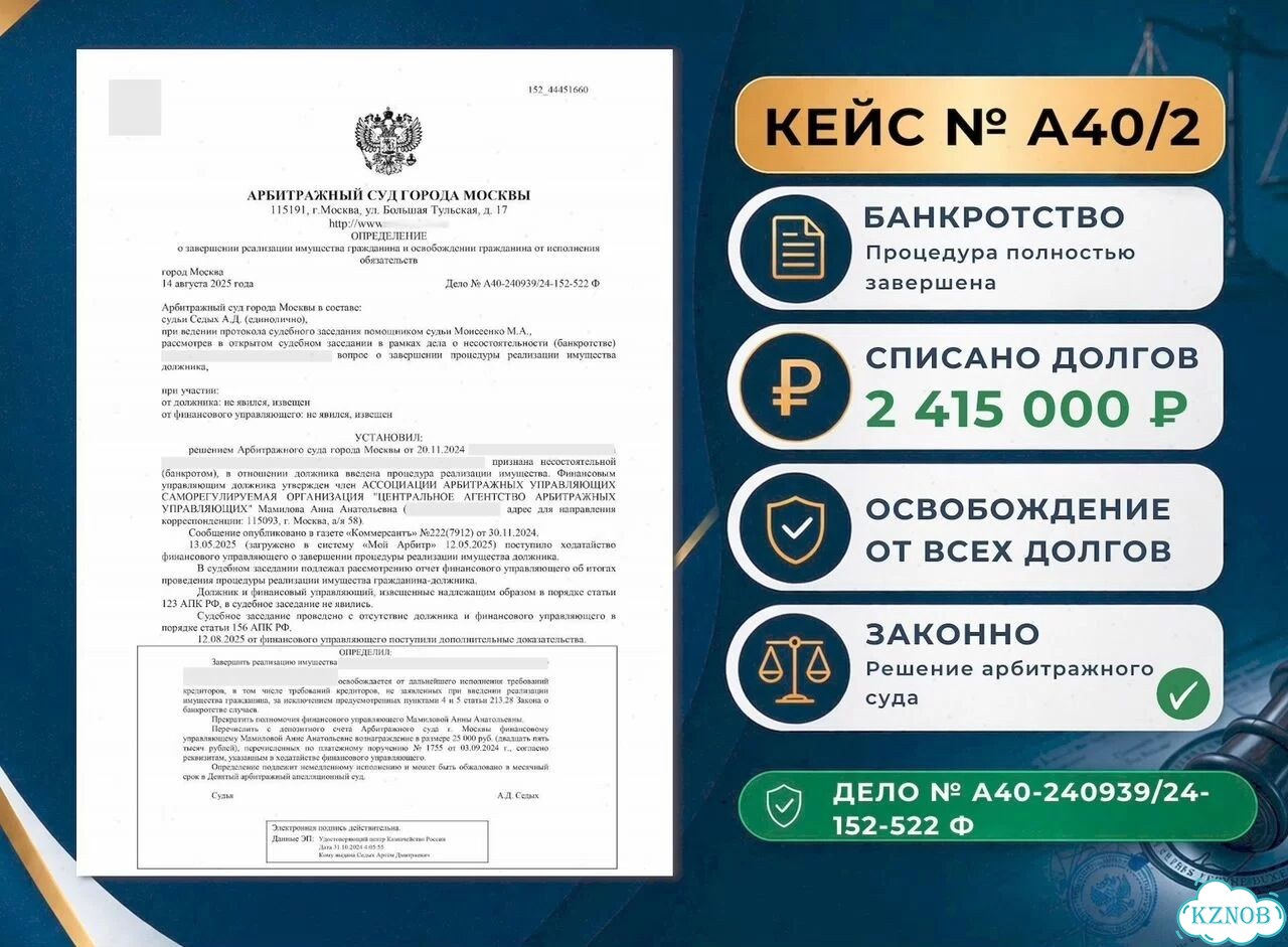 Банкротство физических лиц — выход из долгов фото 2