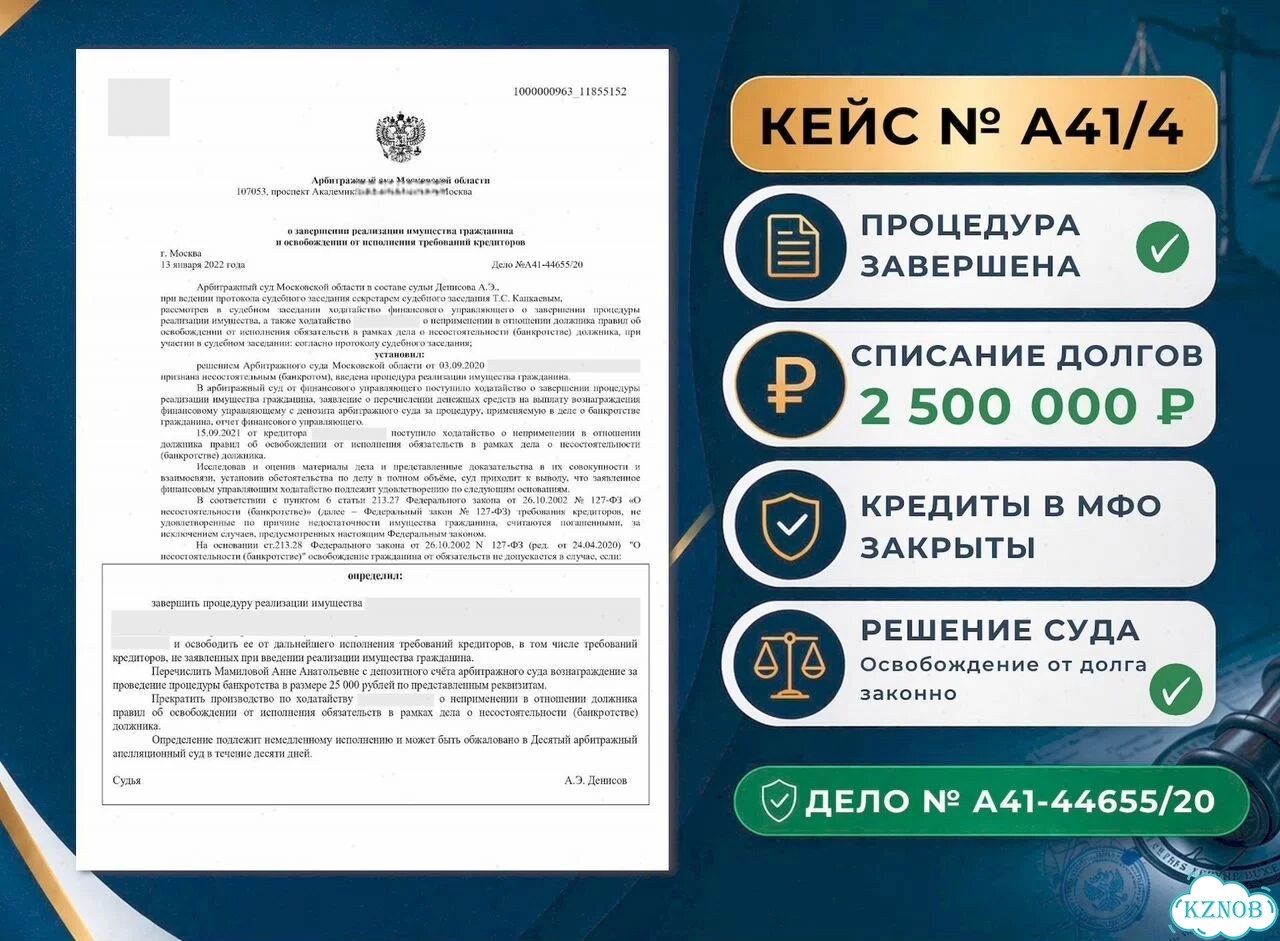 Банкротство физических лиц — выход из долгов фото 4