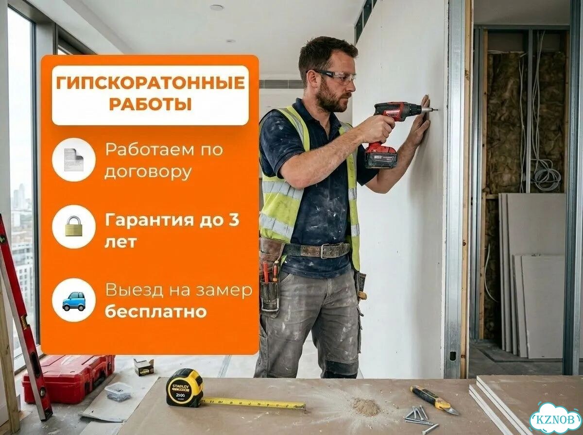 Монтаж гипсокартона / Потолок из гипсокартона фото 1