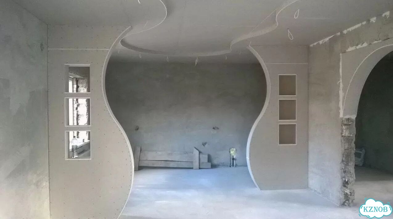 Монтаж гипсокартона / Потолок из гипсокартона фото 7