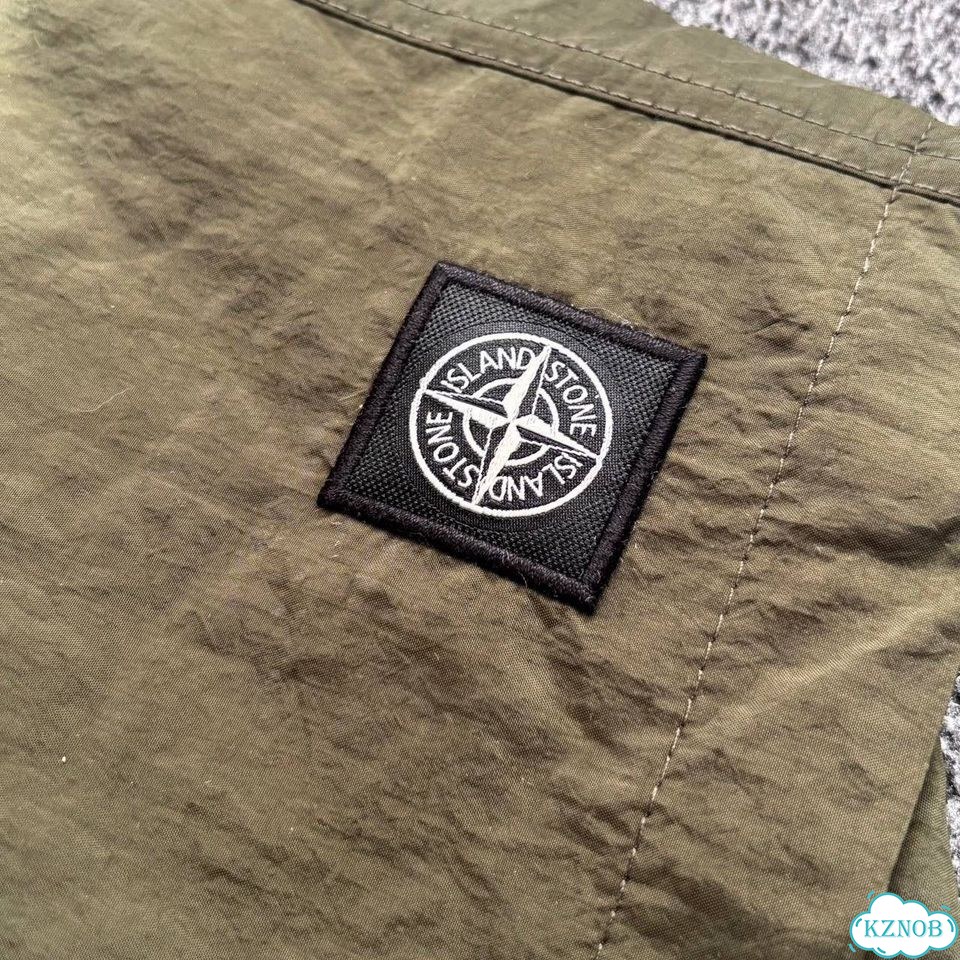 Stone island шорты темно-зеленые фото 4