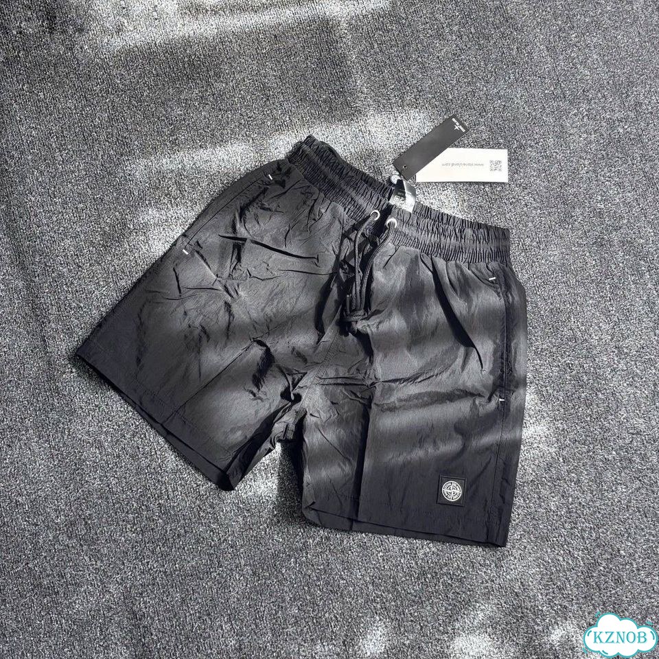Stone island шорты черные фото 3